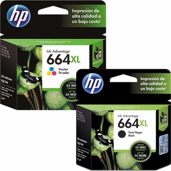 Cartucho de Tinta HP 664XL (Alto Rendimiento)