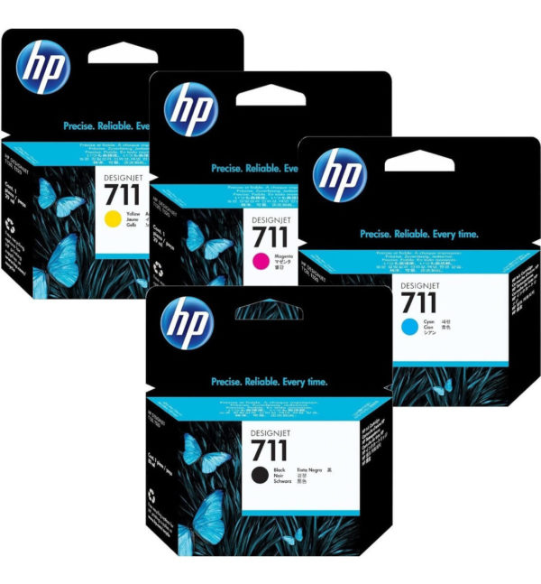 Cartucho de Tinta HP 711 Negro, Cian, Yellow y Magenta